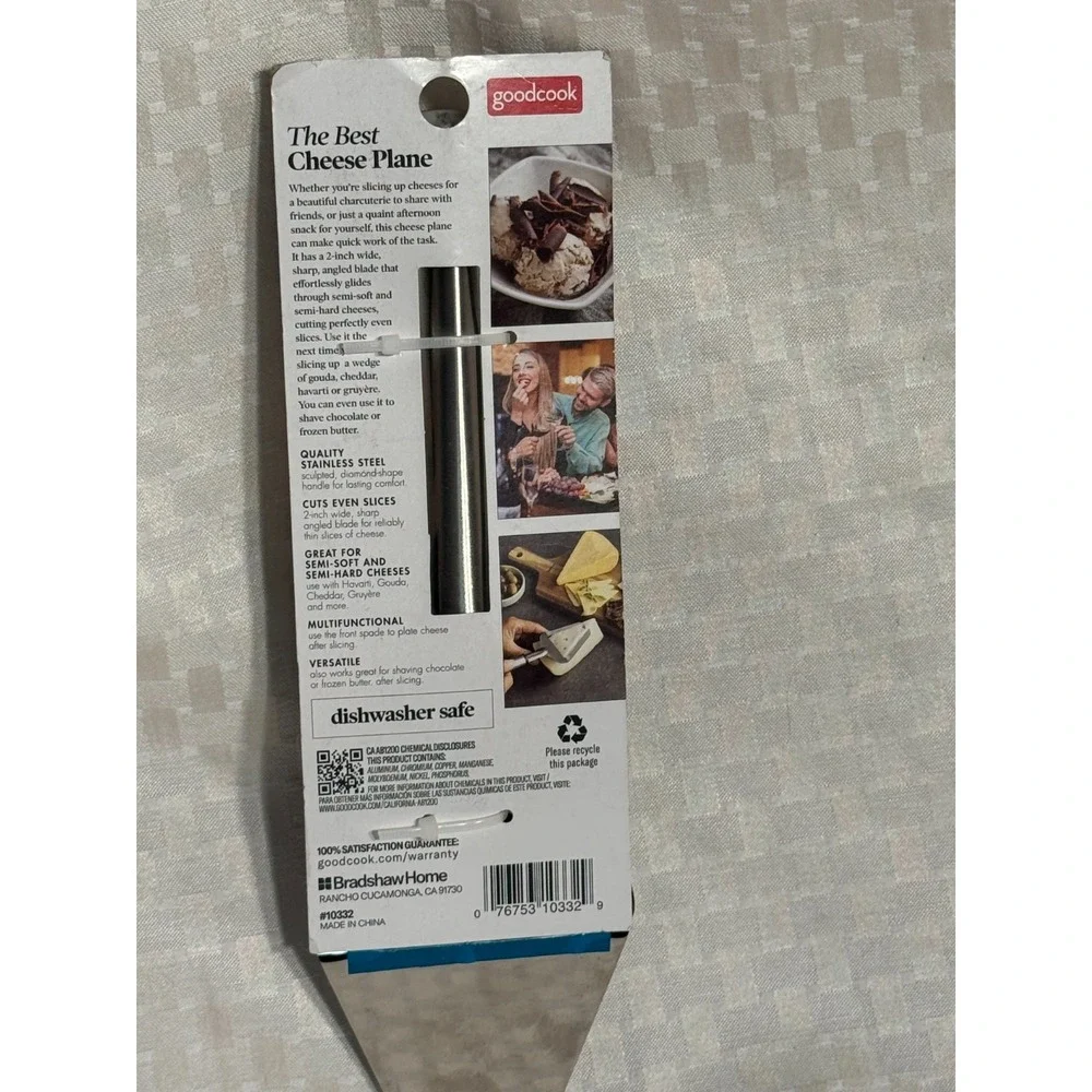 🧀GoodCook Stainless Steel Cheese Plane – Gourmet Series  Dishwasher Safe NEW